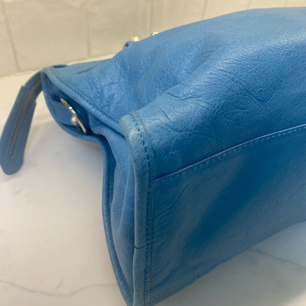 Balenciaga Agneau Classic Hardware City Bag in Aquamarine - Picture 11 of 12
